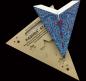 Preview: Baby Dunhill Blau  - Faltbarer Leuchtstern, Weihnachtsstern aus Papier mit 5 Zacken, 40 cm